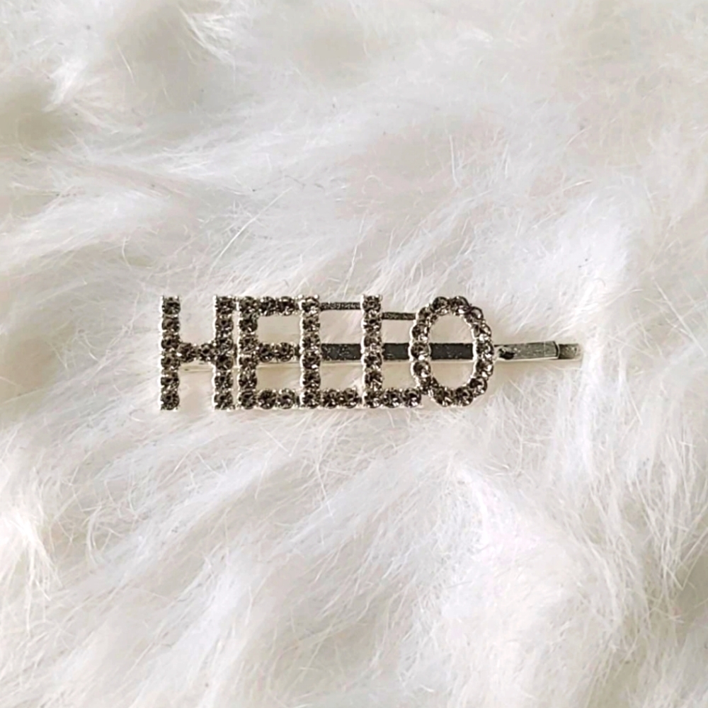 Silver Crystal Hair Pin